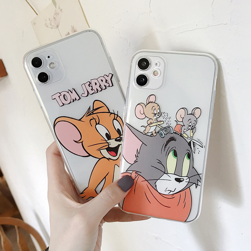 Cat and mouse for Apple 12 phone case cute cartoon iPhone14proma all-inclusive silicone 13 couple