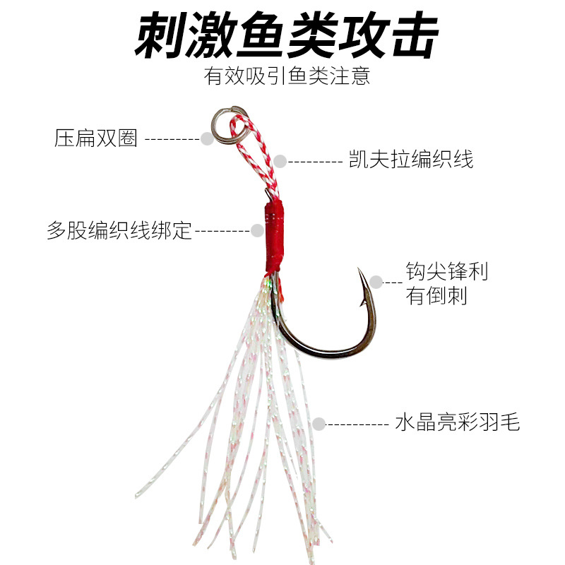 High carbon steel bright wire iron plate single hook with barb trolling iron plate reinforced hook road sub-iron plate fish hook anti-corrosion