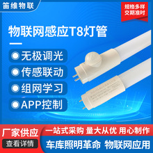 全塑可调雷达T8灯管物联网智能感应灯人体感应灯led灯管车库灯