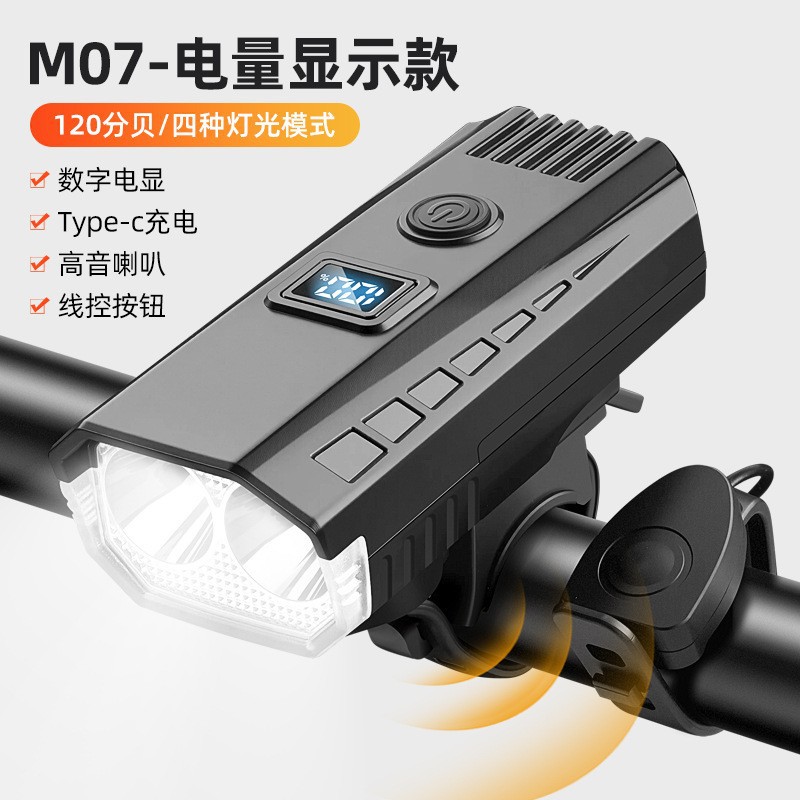 Faro Solar para Bicicleta Recargable USB para Ciclismo Nocturno