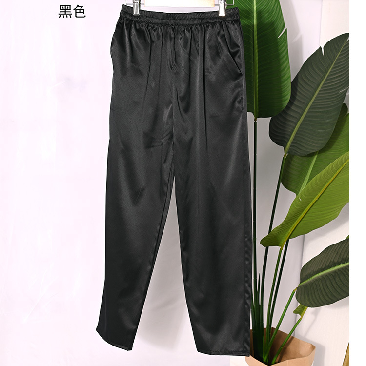 Summer silk elegant trousers