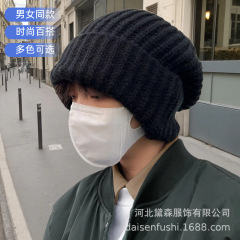 冷たい帽子の大きい頭の周りの太い毛糸の帽子の女性の春の百合の保温のゆったりしている顔の小さい耳のニットの帽子の山の帽子の潮