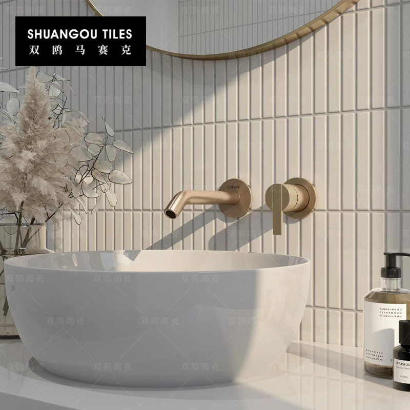Scandinavian Modern Style Kitchen Bathroom Toilet Tile Bar Strip Tile Long Strip Ceramic Mosaic Tile