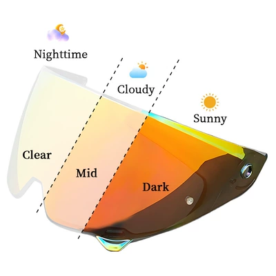 Dəbilqə (Kaska) aksesuarları — and Night Use, Helmet Accessories - transparent-to-red