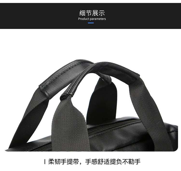 The new 2024 high-end briefcase, a simple men's large-capacity casual sports single-shoulder bag, is water-resistant for cross-border use undefined