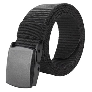 Factory Direct Supply Cross-Border 38 Wide Nylon Tactical Belts for Men and Women, Outdoor Metal-Free Canvas Military Training Belts