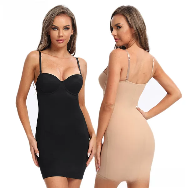 Cross-Border Best-Selling Plus-Size Shapewear Long Dress, One-Piece Tummy Control Bodysuit, Long Body Shaping Corset, Body Shaping Garment