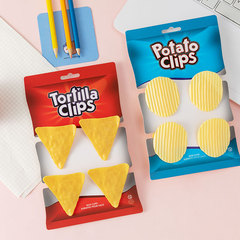 Cartoon creative simulation potato chip clip snack sealing clip plastic clip sealing clip file information long tail clip
