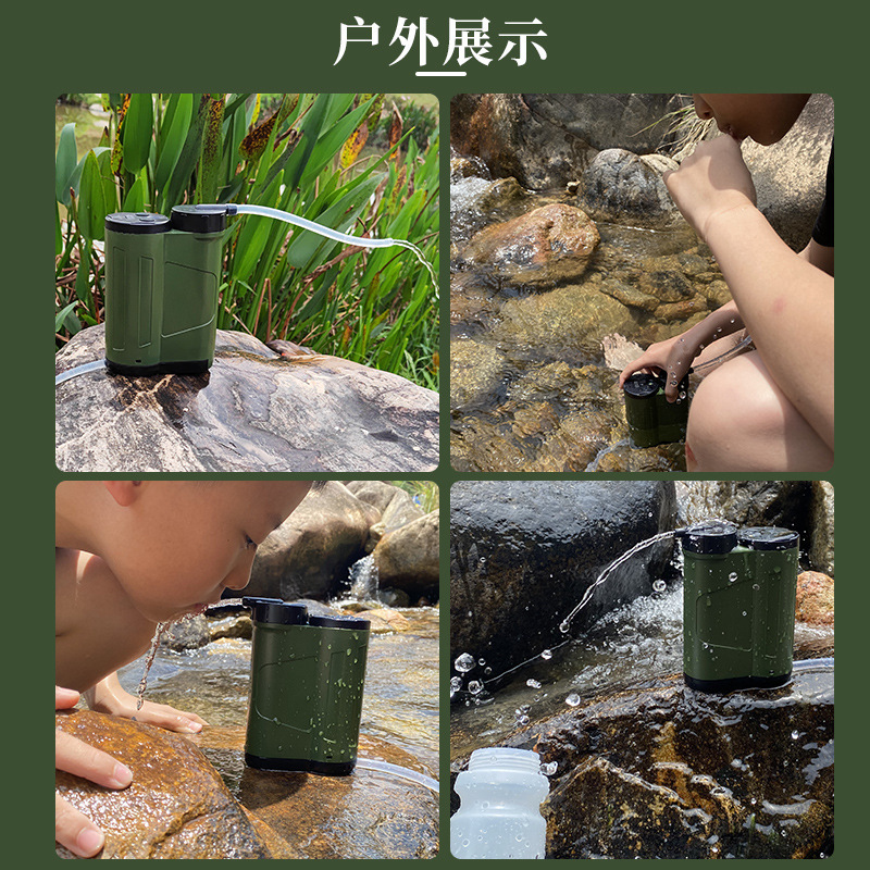Quanji Single Soldier Electric Pump Outdoor Water Filter Wild Camping Water Filter Travel Portable Water Purifier Quanji Single Soldier Electric Pump Outdoor Water Filter Wild Camping Water Filter Travel Portable Water Purifier
