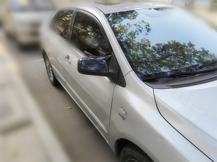 Suitable for Toyota Old Corolla 2006-2013 Models, Carbon Fiber Rearview Mirror Horn Covers, Specifically for Toyota