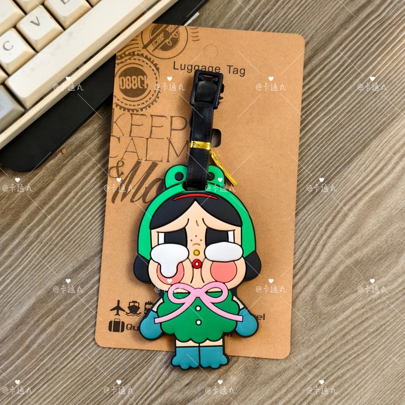 crybaby哭娃molly卡通趣味可爱搞怪行李牌旅行托运潮流挂饰吊牌|undefined