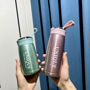 Wholesale compact portable simple 304 stainless steel with tea compartment student portable cup gift Cup vacuum mug