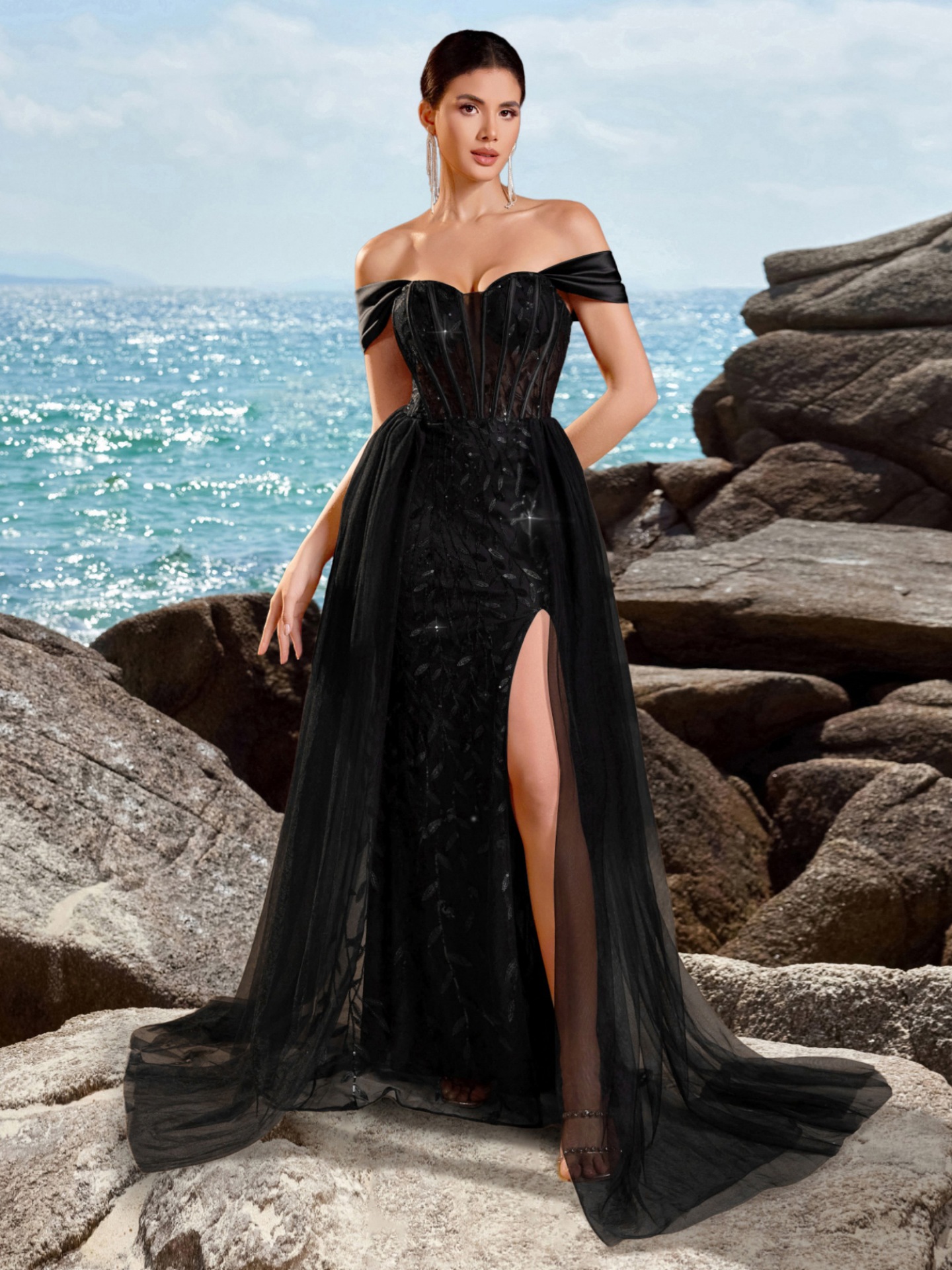 Vestido de noche de fiesta de top de tubo de Amazon transfronterizo europeo y americano