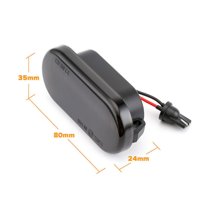 Aplicable a Volkswagen Golf / Passat / Charon / Luz amarilla LED hoja de lámpara de borde de la lámpara de dirección lateral