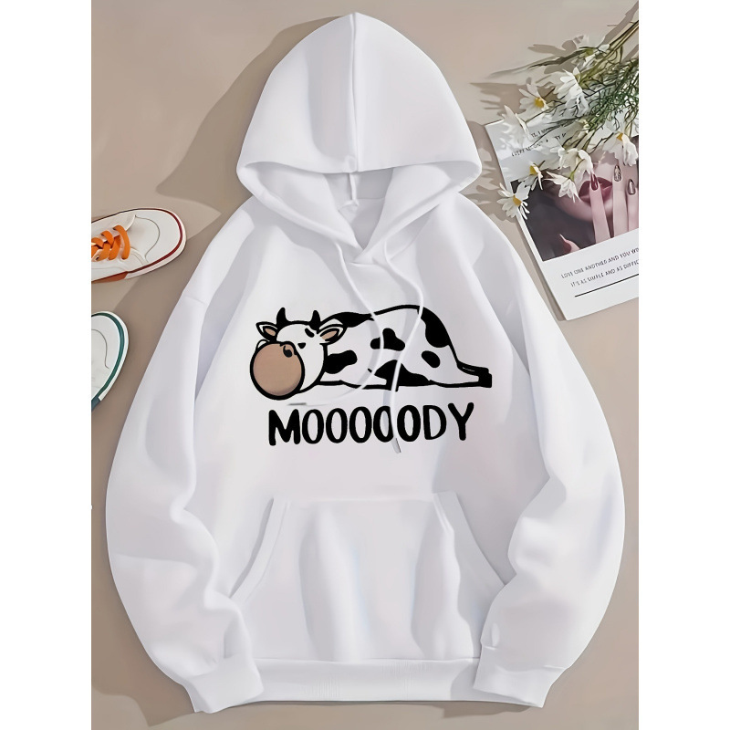 2025 Cross-Border Cow Print Hoodie Casual Long-Sleeved Flap Pocket Pants Hoodie 2025 Cross-Border Cow Print Hoodie Casual Long-Sleeved Flap Pocket Pants Hoodie