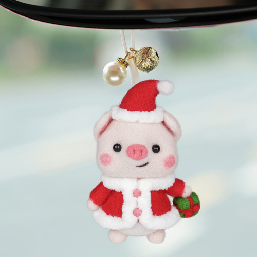 Wool felt poke fun diy material package creative handmade simple making couple gift ornaments penguin penguin