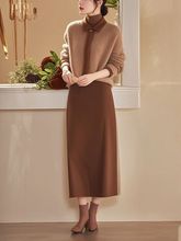 白枕鹤深秋初冬穿搭一整套针织裙子小香风两件套装女装轻奢感