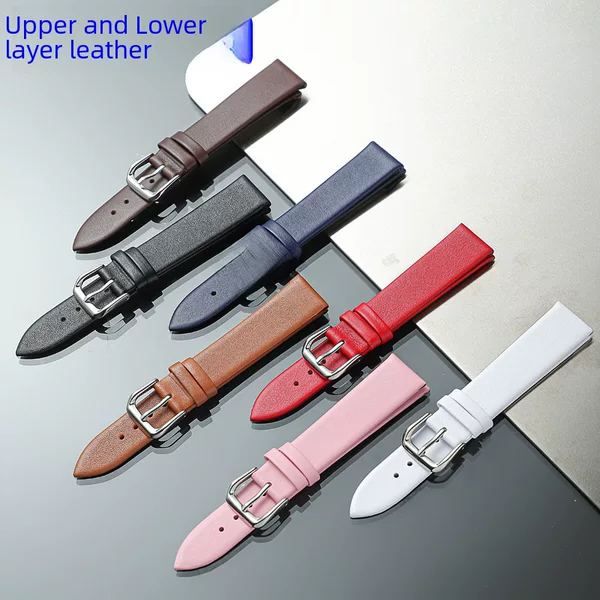 Top Layer Cowhide Genuine Leather Strap Foreign Trade Men's and Women's Soft Plain Strap Ultra-thin Waterproof Sweat-proof Belt