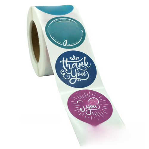 Wholesale roll sealed thank you handmade craft wedding decoration sticker label