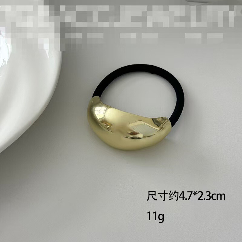 欧米の極めてシンプルで冷たい風の合金の環状の半円の髪の輪の髪の縄の女性の2025新型の高級感の髪の飾り|undefined