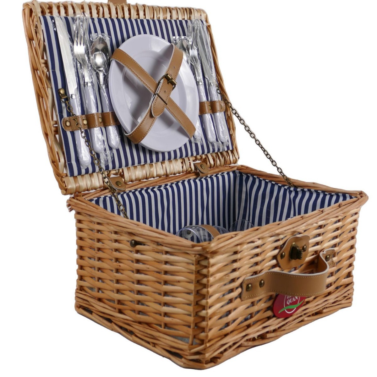 Fábrica en stock de mano de sauce con cubierta de mano cesta de regalo primavera con cubierta de cubierta de mesa idyllic ins canasta de picnic de hiedra