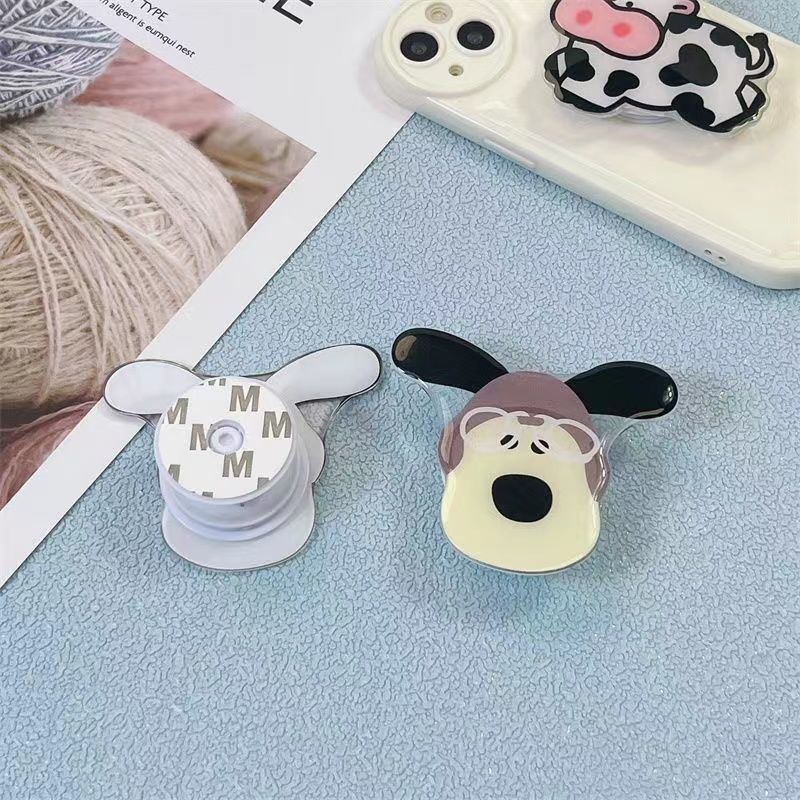 Piloto teléfono móvil soporte airbag divertido lindo adhesivo retráctil airbag espalda pegatina Palm Dog back perezoso Silicona