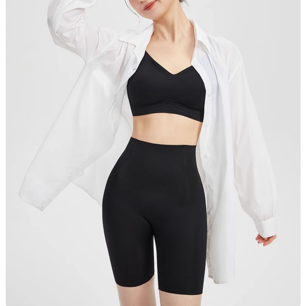 Vientre que forma los pantalones fuertes que forman el vientre pantalones que forman la cintura pantalones de elevación de la cadera látex inferior entrepierna vientre que contrae cómodos pantalones de plástico de una pieza