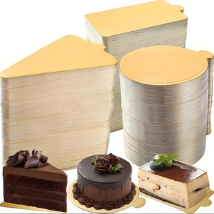 Factory direct supply pastry dessert gold card pad wholesale 100 pieces of gold and silver cut cake cardboard to Musto