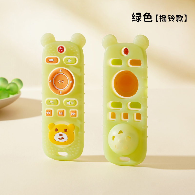 Control remoto goma de dientes para bebés palito de dientes para el apetito pequeño mes de edad goma de mordida 4 meses de silicona para bebés puede roer juguetes