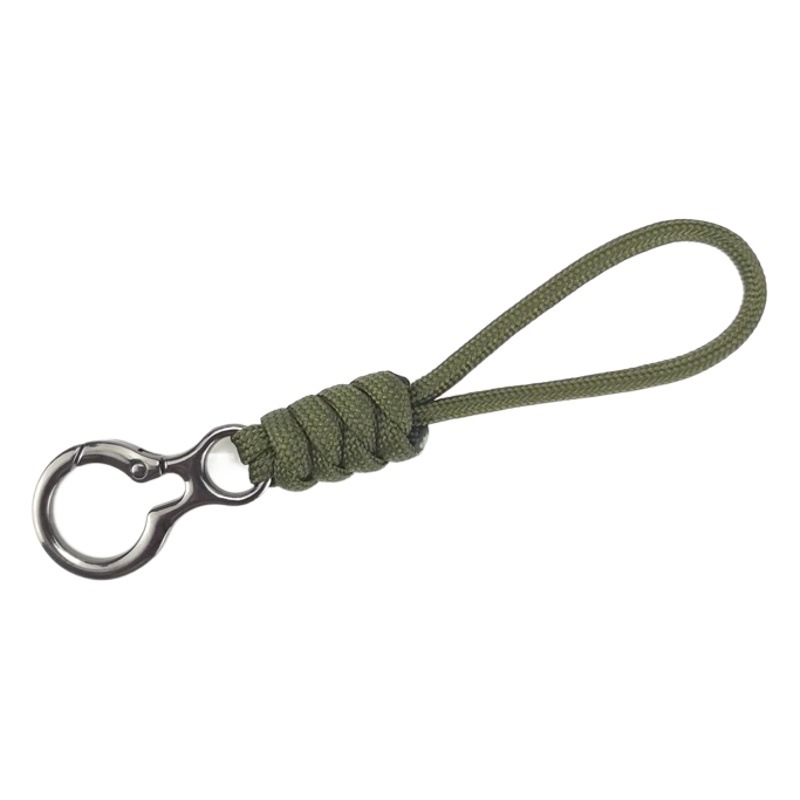 Cross-border key chain 8-character buckle hand-woven umbrella rope wrist lanyard racket buckle anti-loss rope car household tools anti-loss
