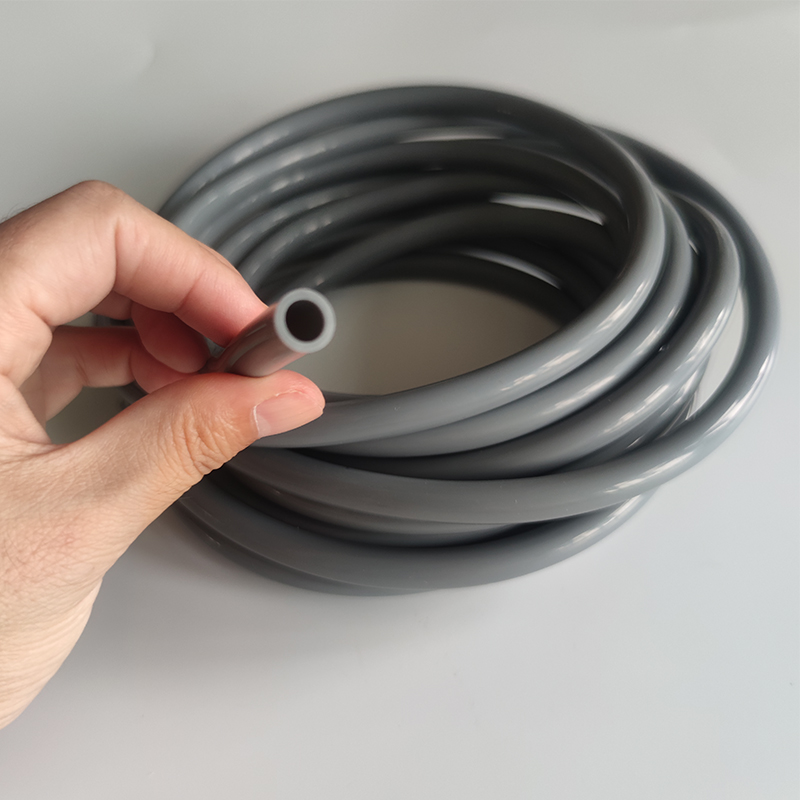 Tubo de silicona gris resistente a altas y bajas temperaturas de grado alimenticio tubo de guía aislante tubo de manguera de cocina diámetro interno 2 * 3 * 4 image 3