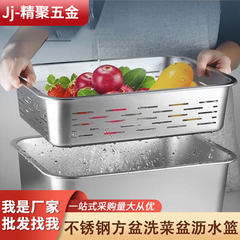 食品級の長方形のステンレスの濾過のたらいの家庭用の台所の野菜の切りくずの水たまりのたらいの大きい漏れのたらい