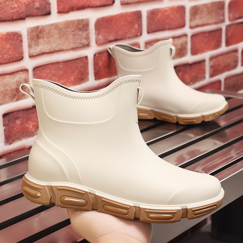 Botas de Lluvia Cortas para Hombre Plástico Impermeable Antideslizante para Exteriores image 1