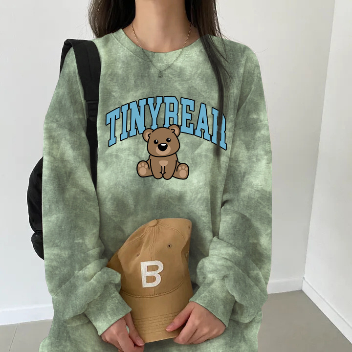 スーツ韓国版新しい韓国版外国風プリントルーズカジュアルプリントミドル丈ドレス長袖Tシャツドレス女性202|undefined