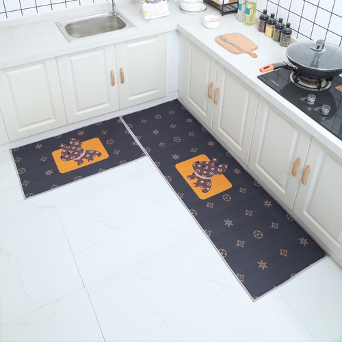 Home Entry Mat, Bathroom Durable, Washable, Kitchen Special Long Mat, Oilproof, Absorbent, Non-slip Foot Mat