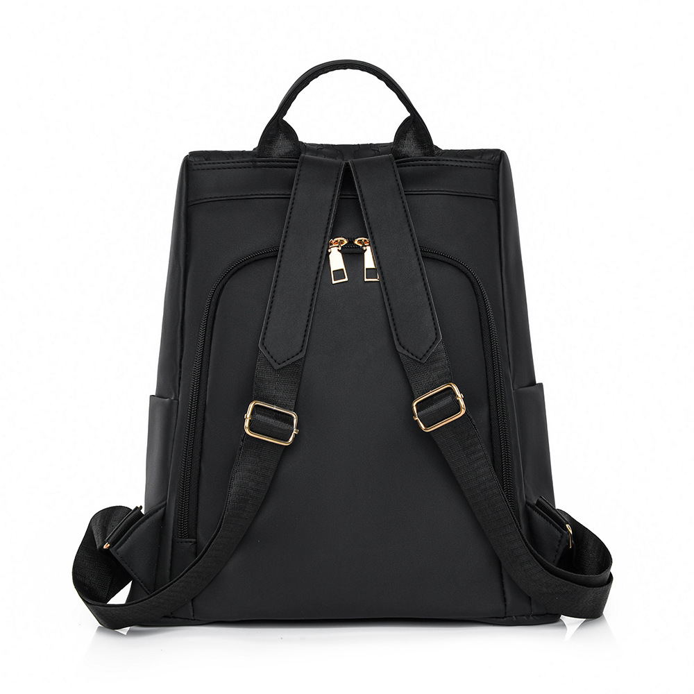 2024 nueva mochila de moda tejida de gran capacidad bolso de mujer simple y versátil mochila portátil de viaje