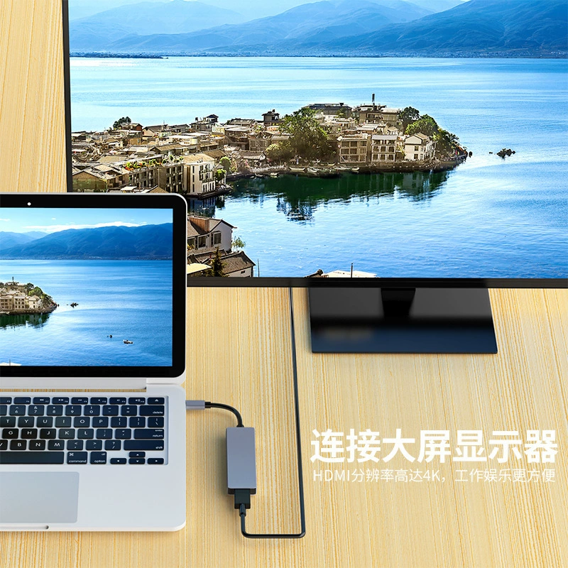 Typec расширение usb сплиттер многоинтерфейс hdmi сетевой кабель адаптер компьютер конвертер пять-в-одном расширение док