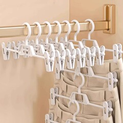 ズボンラック、ズボンクリップ、家庭用シームレスズボン吊り下げ専用収納品、スカートJKハンガー、スカートクリップ、ズボンクリップ、ズボンハンガー