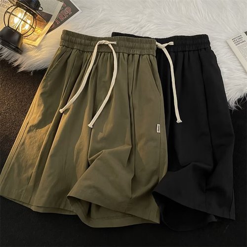 Men's Workwear Five-Finger Summer American Retro Trend Straight Leg Loose Casual Long Shorts Men's Outerwear