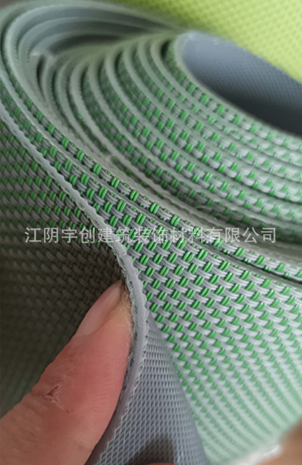 定制PVC编织纹塑胶地板 灰黑底编织地垫卷材片材 PVC编织地毯墙布-阿里巴巴