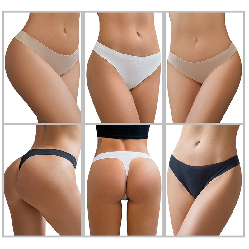 螺纹丁字裤模特组合-2