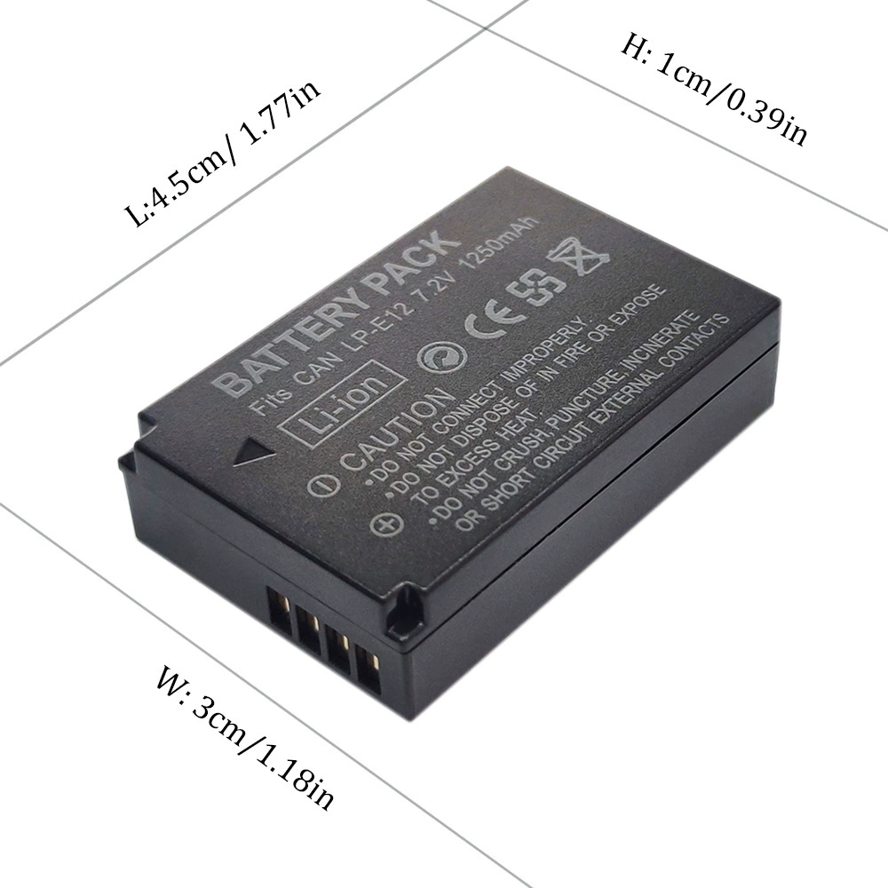 Suitable for Canon EOS 100D M10 M10 M50 M50 M M2 KISS X7 SX70 LP-E12 battery