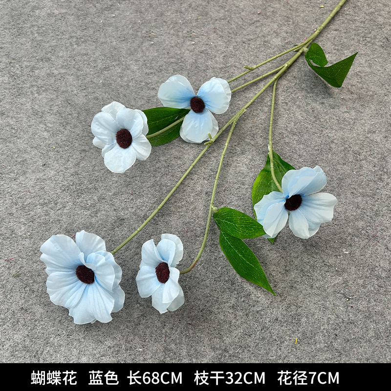 蓝色系仿真花婚礼婚庆场地场景布置道具装饰花艺花材花束假花批发|undefined