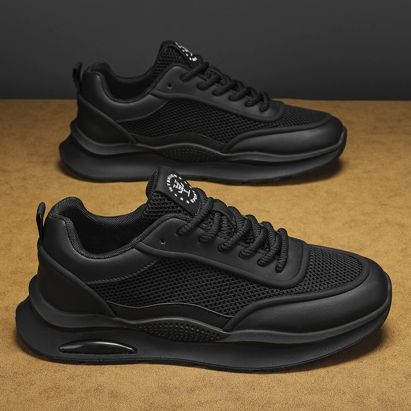 Мужские дышащие сетчатые кроссовки 2025 лето новые перфорированные спортивные белые нескользящие повседневные модные универсальные трендовые туфли
