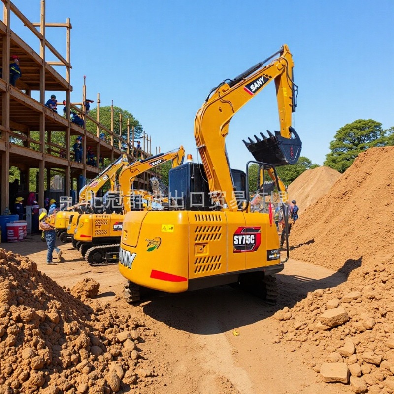 Excavadora de comercio exterior Sanysy60sy75sy95 SANY135sy155 gancho de excavadora de orugas image 1