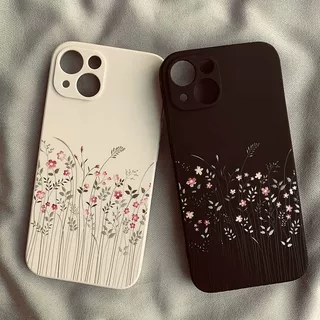 细枝小碎花适用于苹果16PRO手机壳iPhone15PRO小众14软壳13简约12