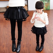 女童裙裤假两件秋冬纯棉宝宝春季长裤子外穿小女孩加绒打底裤裙裤