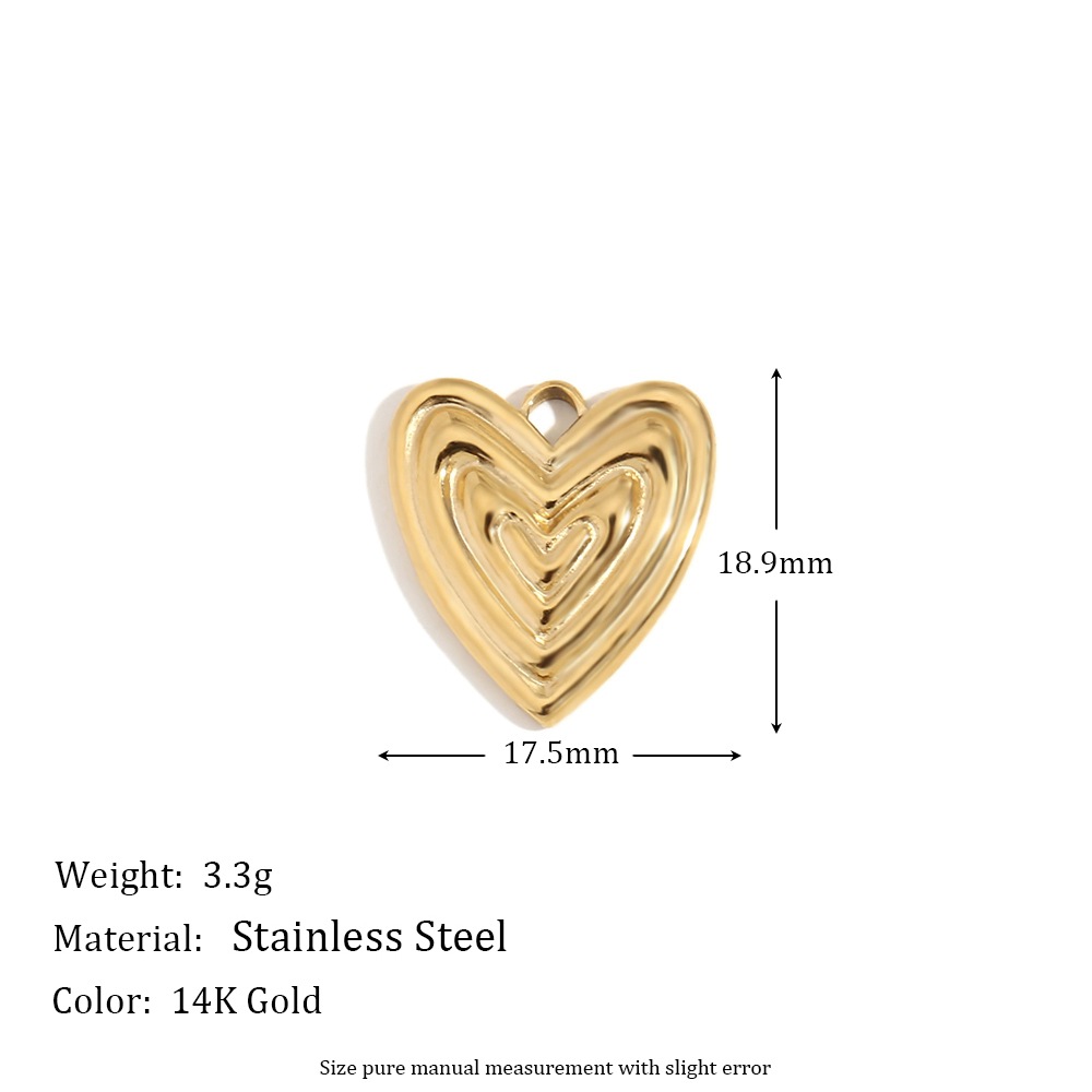 Four lines love pendant-gold