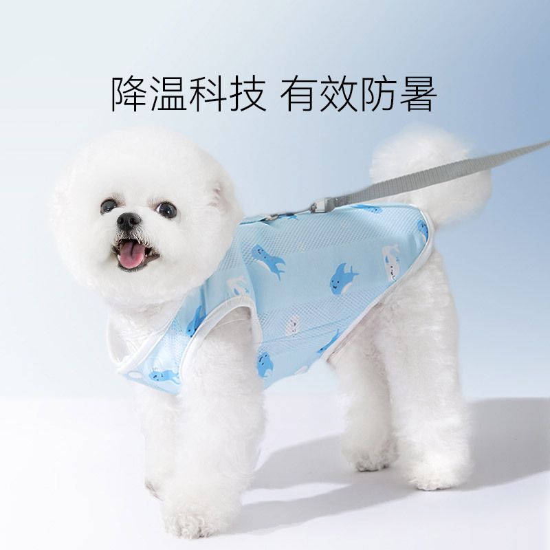 Hippie perro verano transpirable perro completo impreso Chaleco de tracción ropa fresca para mascotas de refrigeración a prueba de verano ropa para perros de tracción