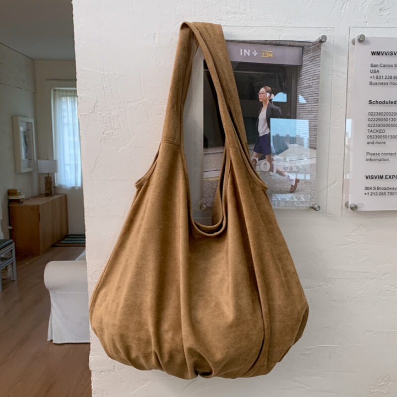 Retro Hobo Bag, Simple and Lazy Style, Personalized Suede Leather Shoulder Bag, Women's Fashionable and Versatile Commuter Bag Retro Hobo Bag, Simple and Lazy Style, Personalized Suede Leather Shoulder Bag, Women's Fashionable and Versatile Commuter Bag